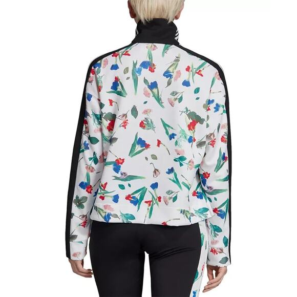 Adidas Bellista Cropped Track Jacket Floral Print ED4762 Women's US Size Small - Picture 9 of 13